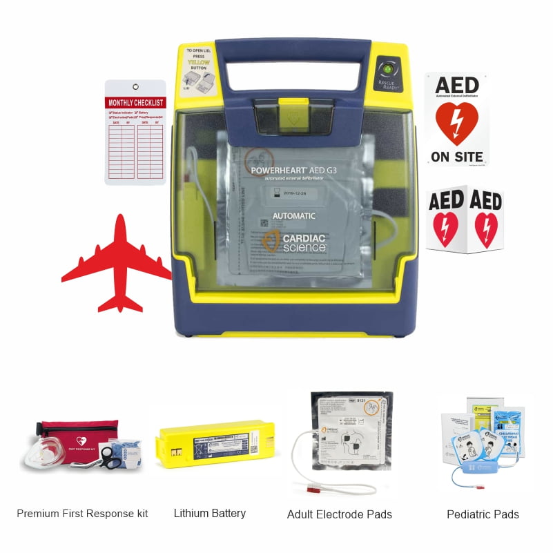 Refurbished Cardiac Science G3 AED Aviation Package - California ...